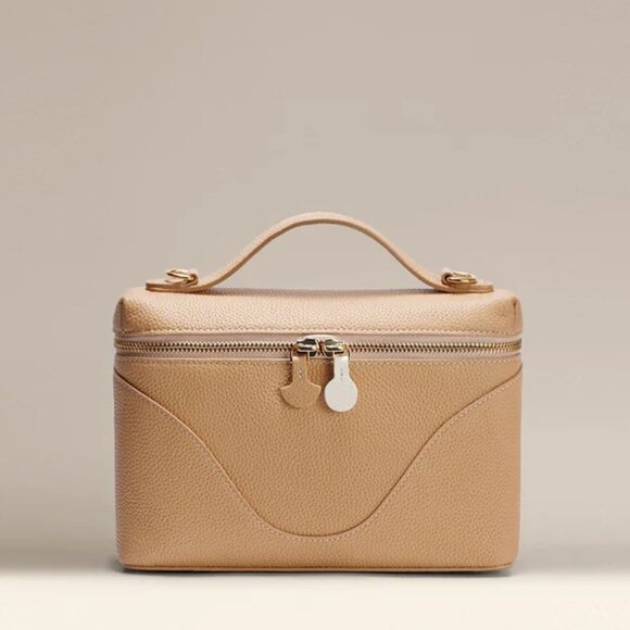 Oleada Mini Anchor Bag 4-way Wear Top Grain Leather Classic Minimal in Camel Tan - Picture 3 of 15